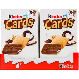 Набір вафлі kinder cards з молочною і какао начинкою 3 x 25.6 г - мініатюра 3