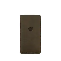 Шкіряний чохол для iPhone 13 Темно-коричневий Crazy Horse - мініатюра 5