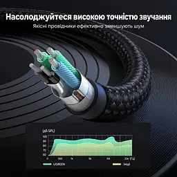 Y-адаптер для гарнітури UGREEN AV140 кабель 20 см спліттер гніздо 3,5 мм TRRS на 2 штекери 3,5 мм TRS для підключення до аудіовиходу та входу мікрофона ПК сумісний лише з 4-контактними Android-навушниками CTIA та не сумісний із CTIA Apple Earbuds чорний (20899) - мініатюра 9