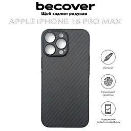 Чохол до мобільного телефона BeCover Carbonite Case MagSafe Apple iPhone 16 Pro Max Black (712069) - мініатюра 4