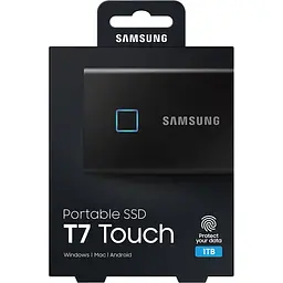 Зовнішній SSD накопичувач Samsung T7 Touch 1 TB Black [MU-PC1T0K/WW] [84790] - мініатюра 8