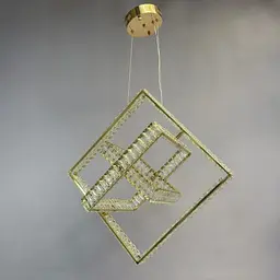 Люстра кришталева на тросах Led Linisoln 089-50*40*30 метал, кришталь LED 100Вт 120-50см 15-17кв. - мініатюра 3