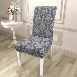 Чохол на стілець Love You універсальний жакардовий сірий (83125)