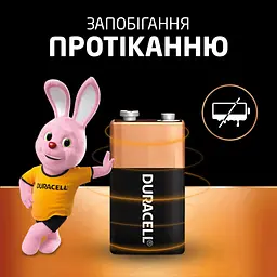 Батарейка Duracell 9V лужна 1шт. в упаковці (5000394066267 / 81483681) - мініатюра 6