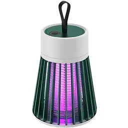 Лампа от комаров Electric shock BG-002 уничтожитель насекомых с аккумулятором 20-50 м² 12 часов работы зеленая
