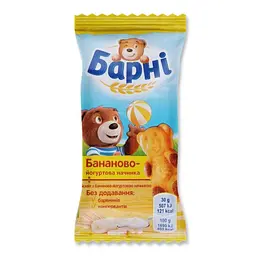 Упаковка бісквітів Барні бананових 30 г х 24 шт