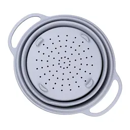 Друшляк силіконовий складаний об'ємом 2.6 літри, сірий TS Kitchen HP34544G