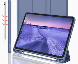 Чохол-книжка CDK для Apple iPad Air 10.9" 4gen 2020 екокожа/силікон Smart Case cлот стилус (011190) lavender - мініатюра 6