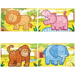 Дерев'яний пазл Viga Toys Джунглі 4 в 1, 48 елементів (50068) - мініатюра 3