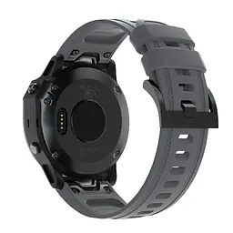 Силіконовий ремінець на смарт годинник Garmin 42,43 mm, Silicone, grey, зі зручною застібкою, на фітнес браслет, ArmorStandart (ARM60812) - мініатюра 2