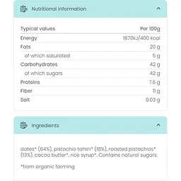 Кульки Bett'r фруктові зі смаком фісташки 45 г (984739) - мініатюра 3
