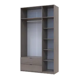 Шафа розпашна для одягу Doros Лукас Канноло/Канноло 3 ДСП 135х50х240 (44900369) - мініатюра 3