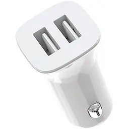 Автомобільний зарядний пристрій XO TZ10/CC31 2.4A/2 USB White - мініатюра 2