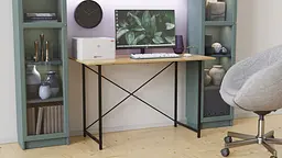 Стіл письмовий Line Лайт Ferrum-decor 750x1200x600 Чорний метал ДСП Дуб Артізан 16 мм (FRD-104862) - мініатюра 6