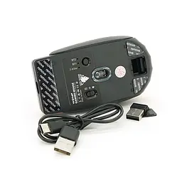 Миша бездротова JEDEL WD149, 3200DPI, 2.4GHZ+Bluetooth 5.0, Black/Yellow, Box - мініатюра 4