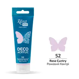 Акрил для декору Рожева кантрі (52) матовий 75 мл Rosa Talent
