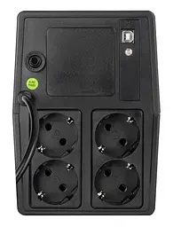 Джерело безперебійного живлення Prologix 1000 PLPU 1000VA 4LED Lin.int AVR 4 x євро розетки та USB - мініатюра 4