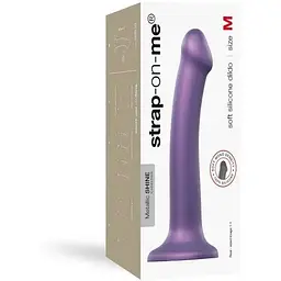 Насадка для страпону Strap-On-Me Mono Density Dildo Violet M, діам. 3.3 см - мініатюра 4