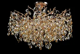 Кришталева люстра Splendid Ray LC33025/600/8 (GD) - люстра з гілочками та кришталевими гронами в золотому кольорі