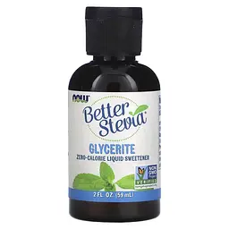NOW Підсолоджувач, Better Stevia - 59 мл Glycerite