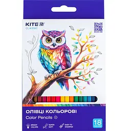 Олівці кольорові Classic Kite K-052 18 кольорів (4063276185822)(SC)