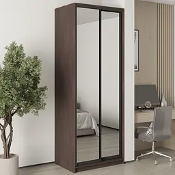 Шафа-купе дводверна MebelStar Стандарт BG 2 Дзеркала 90x45x240 см Дуб рістрето (MBS-10317)