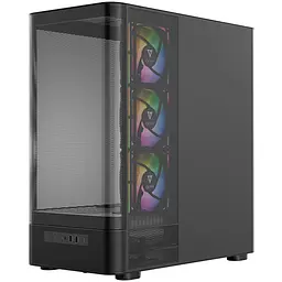 Корпус Modecom VOLCANO AQ400 ARGB MIDI SIDE LCD 6,2”, 4x120mm fans ЧОРНІЙ без Блок живлення ATX - мініатюра 3