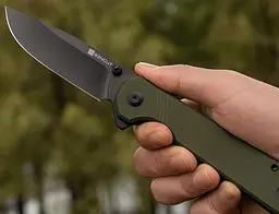 Ніж cкладний Sencut Aetheris S24095-2 зелений G10, чорне лезо - мініатюра 8