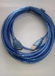 Подовжувач 10 метрів USB 2.0 мама AM — AF 10 m напівпрозорий синій - мініатюра 2