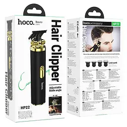 Машинка для стрижки волосся Hoco HP22 Retro engraving Black - мініатюра 3