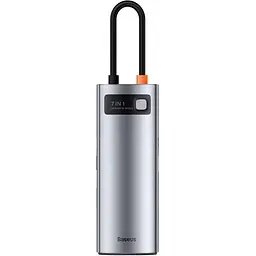USB-Хаб Baseus USB-Hub Metal Gleam Series 7-in-1 Multifunctional Type-C HUB Docking Station Gray（Type-C to H (WKWG020113) - мініатюра 5