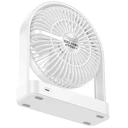 Вентилятор Hoco HX65 ultra-thin desktop fan на акумуляторі 2000 мА·год білий - мініатюра 3