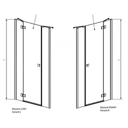 Душові двері Radaway Essenza New DWJS 140x200 скло прозоре ліві (385033-01-01L) - мініатюра 3