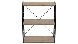 Етажерка 3/60 Ferrum-decor Серії Коннект 73x60x28 чорний ДСП Дуб Сан-Марино 16мм (FRD-104255) - мініатюра 4