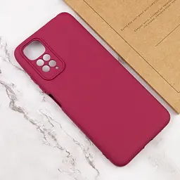 Чохол TPU GETMAN Liquid Silk Full Camera для Xiaomi Redmi Note 11 (Global) / Note 11S Бордовий / Marsala - мініатюра 3