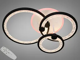 Стельовий світильник LED Diasha 8180/3BK, 70W, 3200K-6000K, чорний метал, сучасний стиль з пультом та диммером