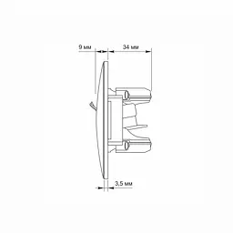 Розетка CAT6+CAT6 комп'ютерна подвійна кремова VIDEX BINERA VIDEX (26117-000) - мініатюра 6