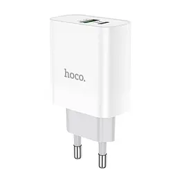 Сітчастий зарядний пристрій HOCO C80A Rapido PD20W+QC3.0 charger(EU) білий - мініатюра 3