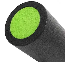 Масажний ролик (роллер) гладкий PowerPlay 4021 Fitness Roller Чорно-зелений (45x15 см) (PP_4021_BL/Green_(45*15)) - мініатюра 5