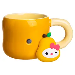 Чашка порцелянова Yiwu Sanrio 400 мл з магнітом помаранчевий Yiwu FM-37B - мініатюра 3