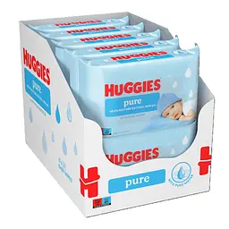 Набір вологих серветок Huggies Pure 560 шт. (10 уп. х 56 шт.)