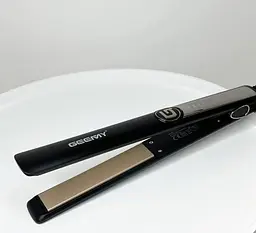 Щипці прасок випрямляч для волосся Geemy GM-416 Чорний професійний стайлер праска утюжок з керамічними пластинами для вирівнювання та підкручування керамічне покриття регулювання температури плойка для швидкої укладки гладкості та блиску волосся - мініатюра 3