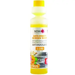 Омивач-концентрат літній 250мл "цитрус" Anti-Insect Screen Wash NOWAX, NX25025