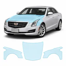 Антигравійна захисна бронеплівка за лекалами для Cadillac ATS I 2013-2019 - капот і передні крила