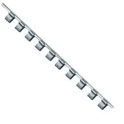 Полиця для інструменту Toptul планка-тримач для головок 1/4"x260x12шт (BKAC0812)