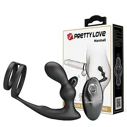 Ерекційне кільце з анальною пробкою - Pretty Love Marshal Penis Sleeve - мініатюра 1