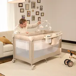 Ліжко-манеж Kinderkraft Leody Up Grey (KCLEODUPGRY0000) - мініатюра 9