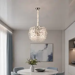 Підвісна кришталева люстра Splendid Ray L5748/400/4 (SLIVER), хром, 4 лампи E14, від 6-15 м²