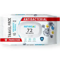 Вологі серветки антибактеріальні Naturelle Antibacterial Silver ions 72 шт. М'які серветки для щоденного використання