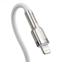 Кабель Baseus Cafule Metal USB-C to Lightning PD 20W 2m White (CATLJK-B02) [71406] - мініатюра 3
